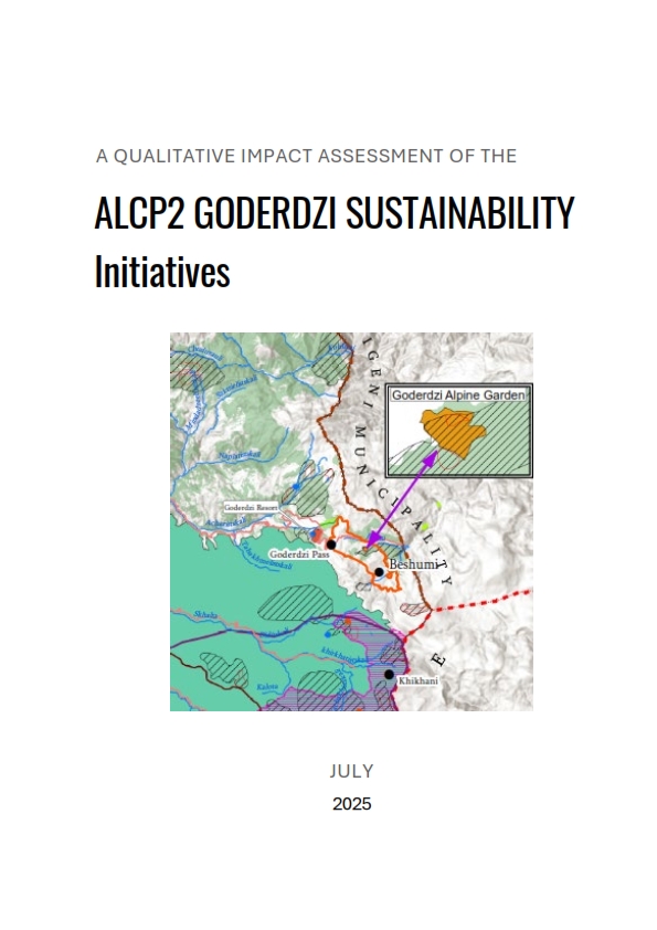 A QUALITATIVE IMPACT ASSESSMENT OF THE  ALCP2 GODERDZI SUSTAINABILITY Initiatives